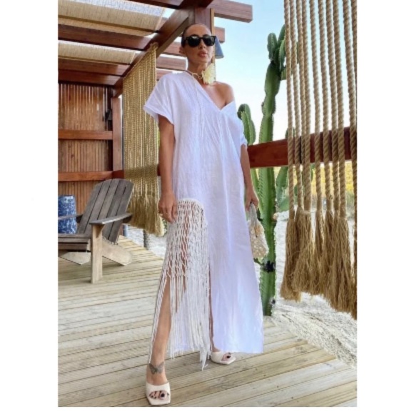 Zara | Dresses | Zara Linen Dress With Fringe | Poshmark Zara | Dresses | Zara Linen Dress With Fringe | Poshmark